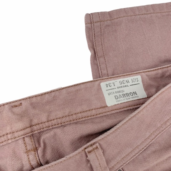 Diesel Darron Mauve Pink Men's Jeans Size 36 x 34 - Picture 3 of 11